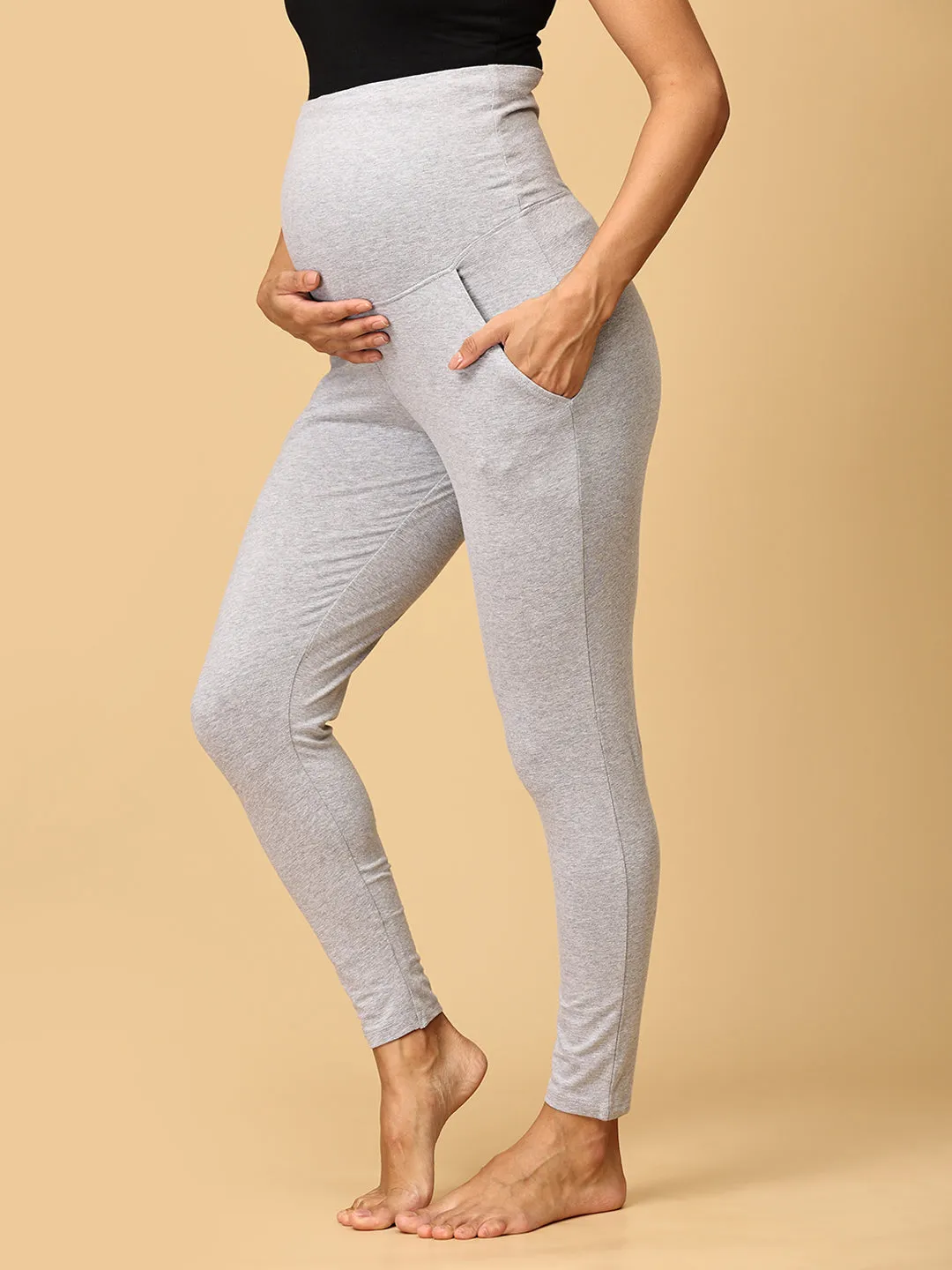 Comfy Maternity Leggings Grey