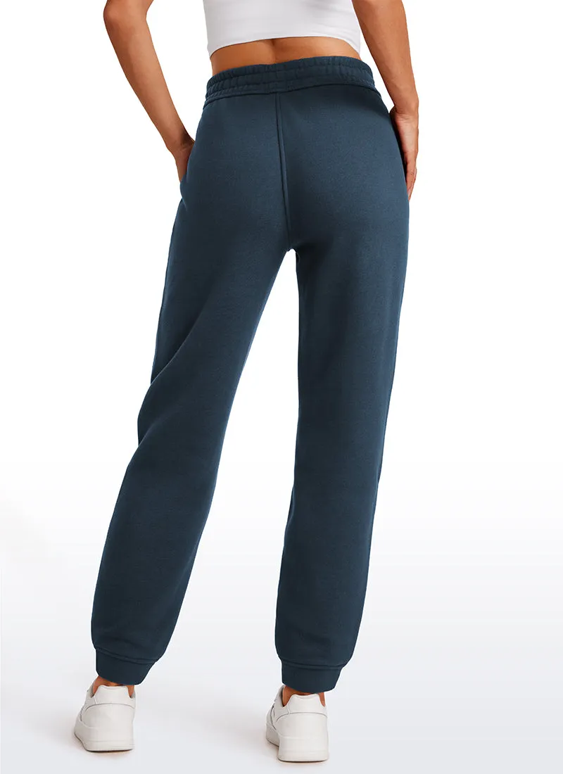 Cotton Fleece Lined High Rise Sweatpants 28''