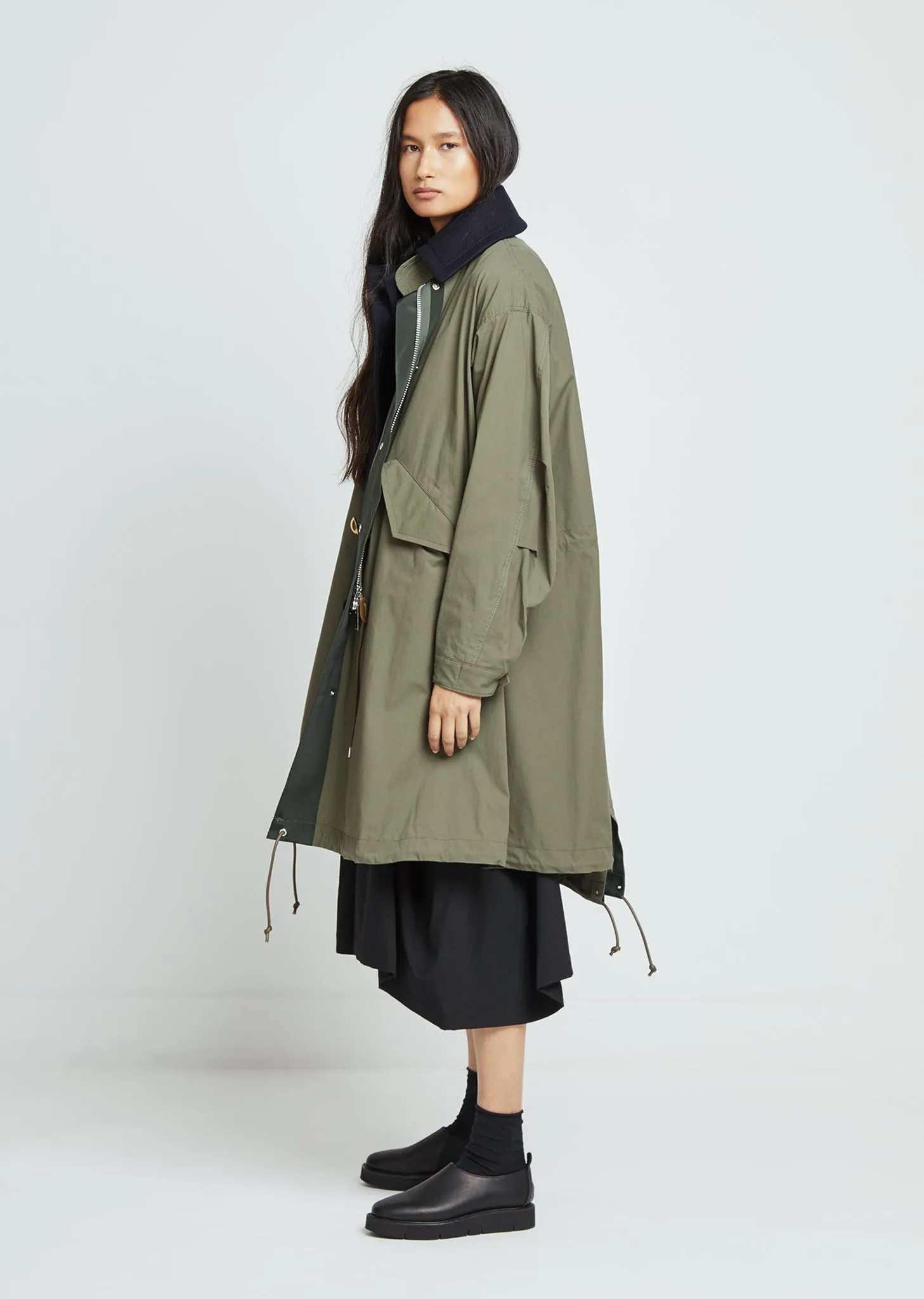 Cotton Nylon Oxford Coat