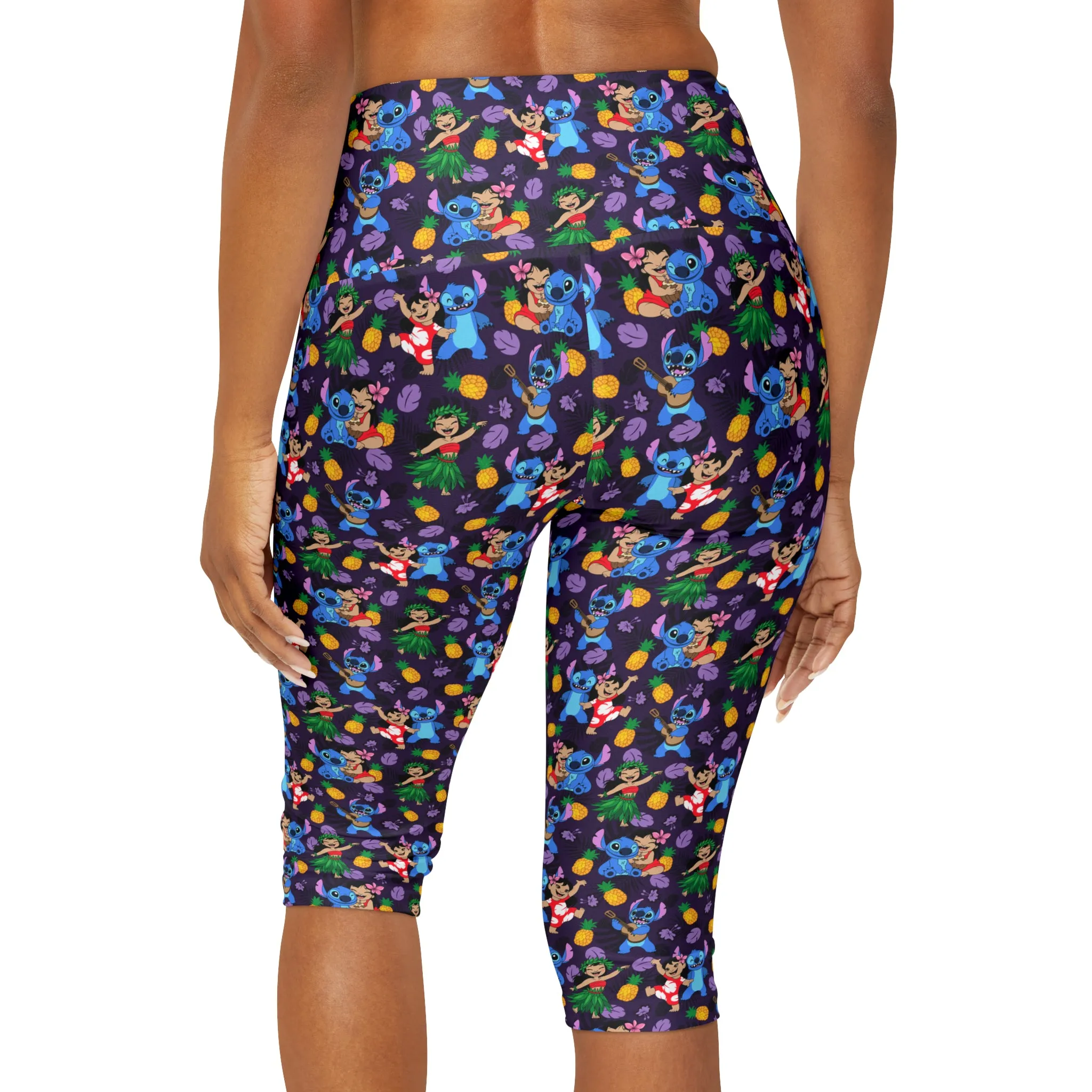 Disney Lilo And Stitch Island Friends Athletic Capri Leggings