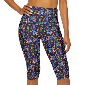 Disney Lilo And Stitch Island Friends Athletic Capri Leggings