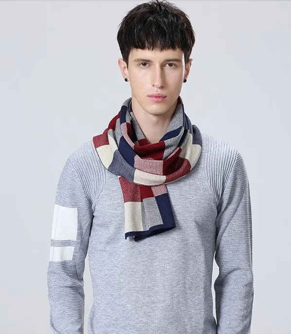 DOTAIN  WY02 Plaid Scarf for Men