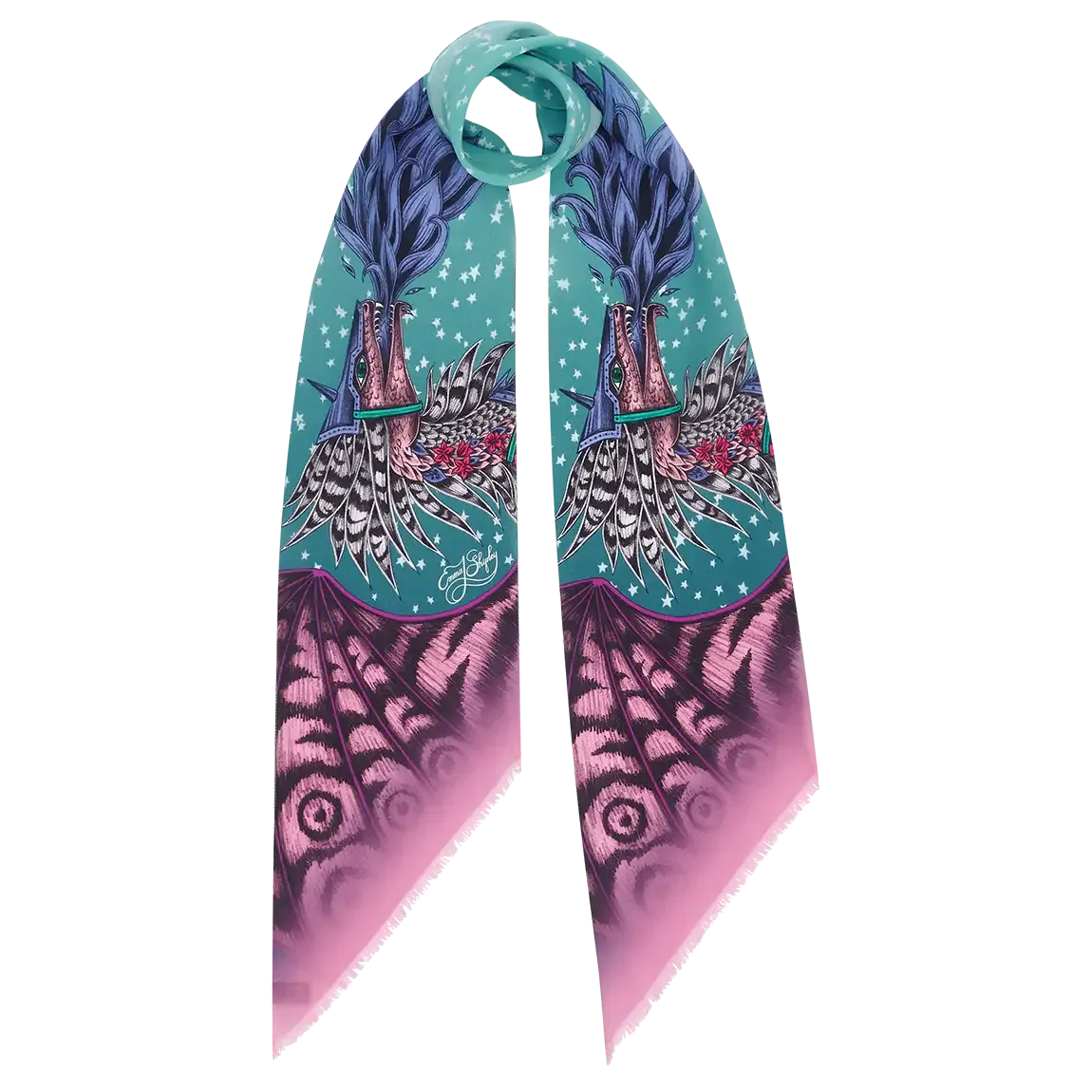 Drakon Silk Skinny Scarf