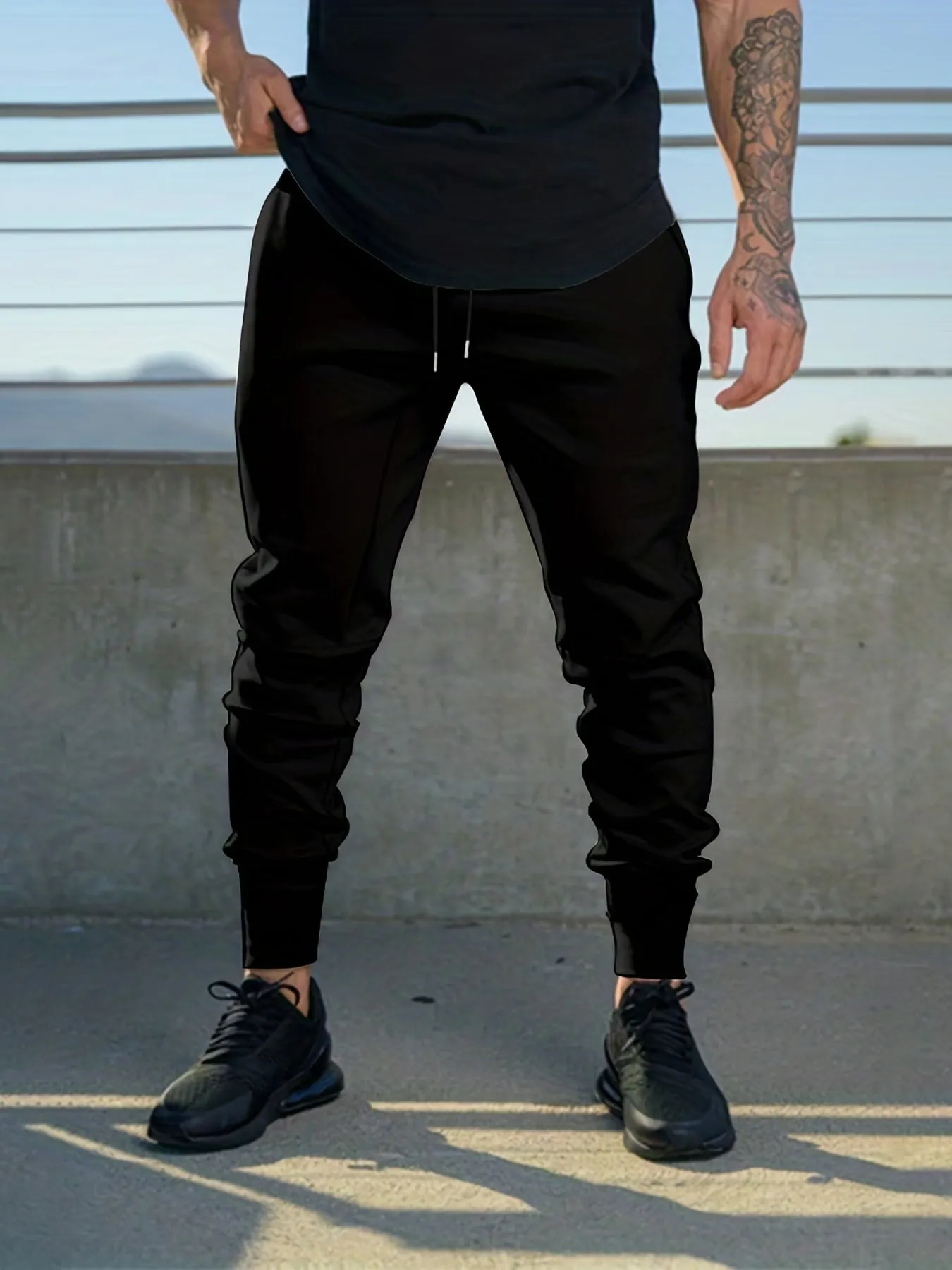 Drawstring Sweatpants Loose Fit Pants Men's Casual Joggers For Men Winter Fall Running Jogging