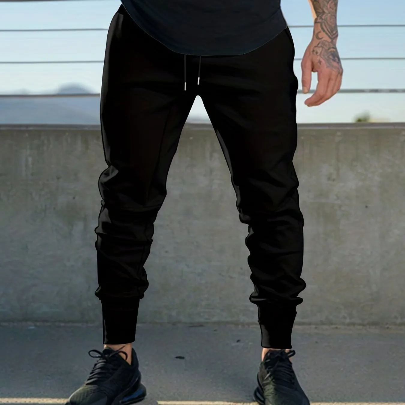 Drawstring Sweatpants Loose Fit Pants Men's Casual Joggers For Men Winter Fall Running Jogging