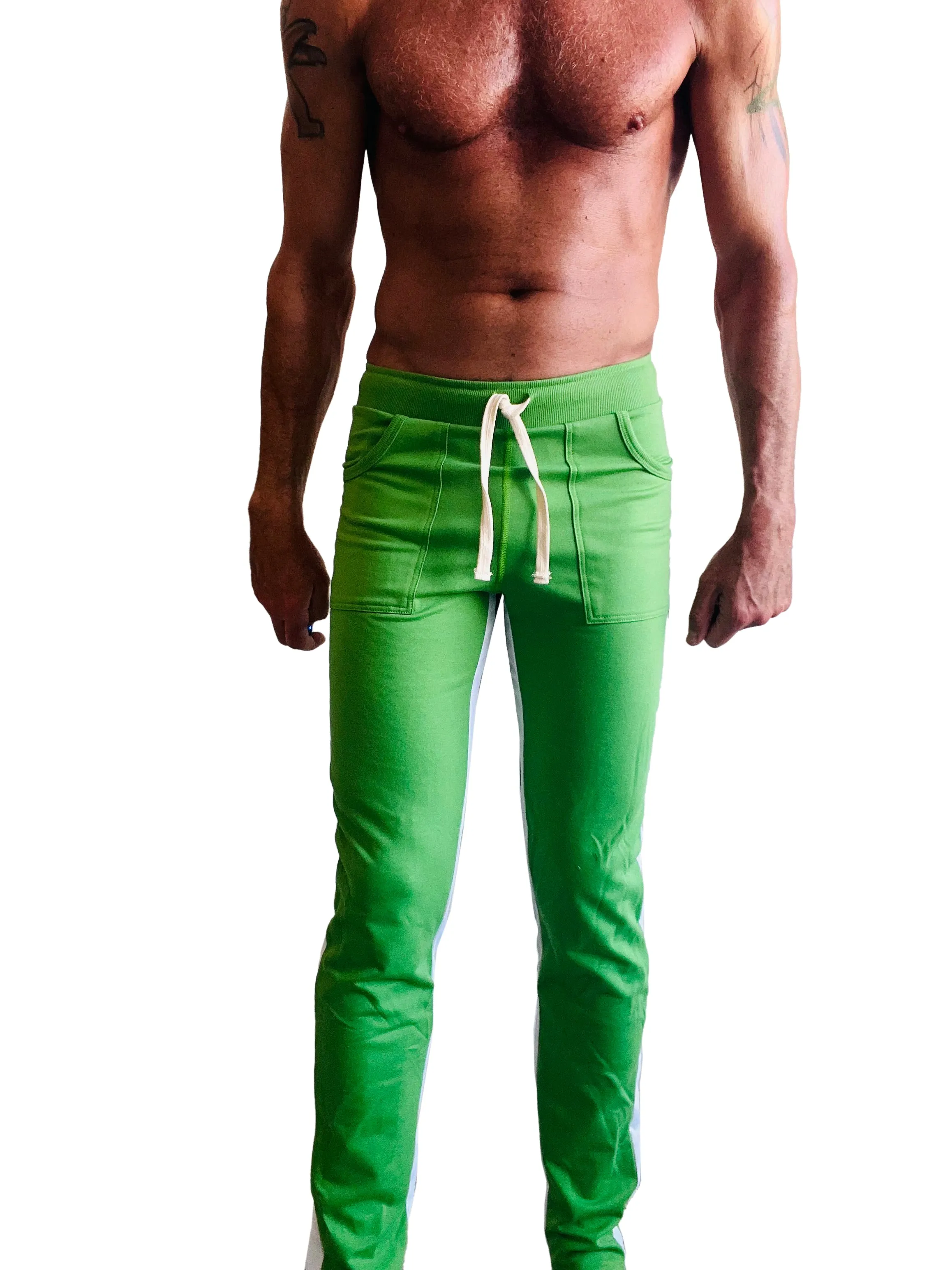 Eco-Track & Yoga Sweat Pant (Bamboo Green w/White)