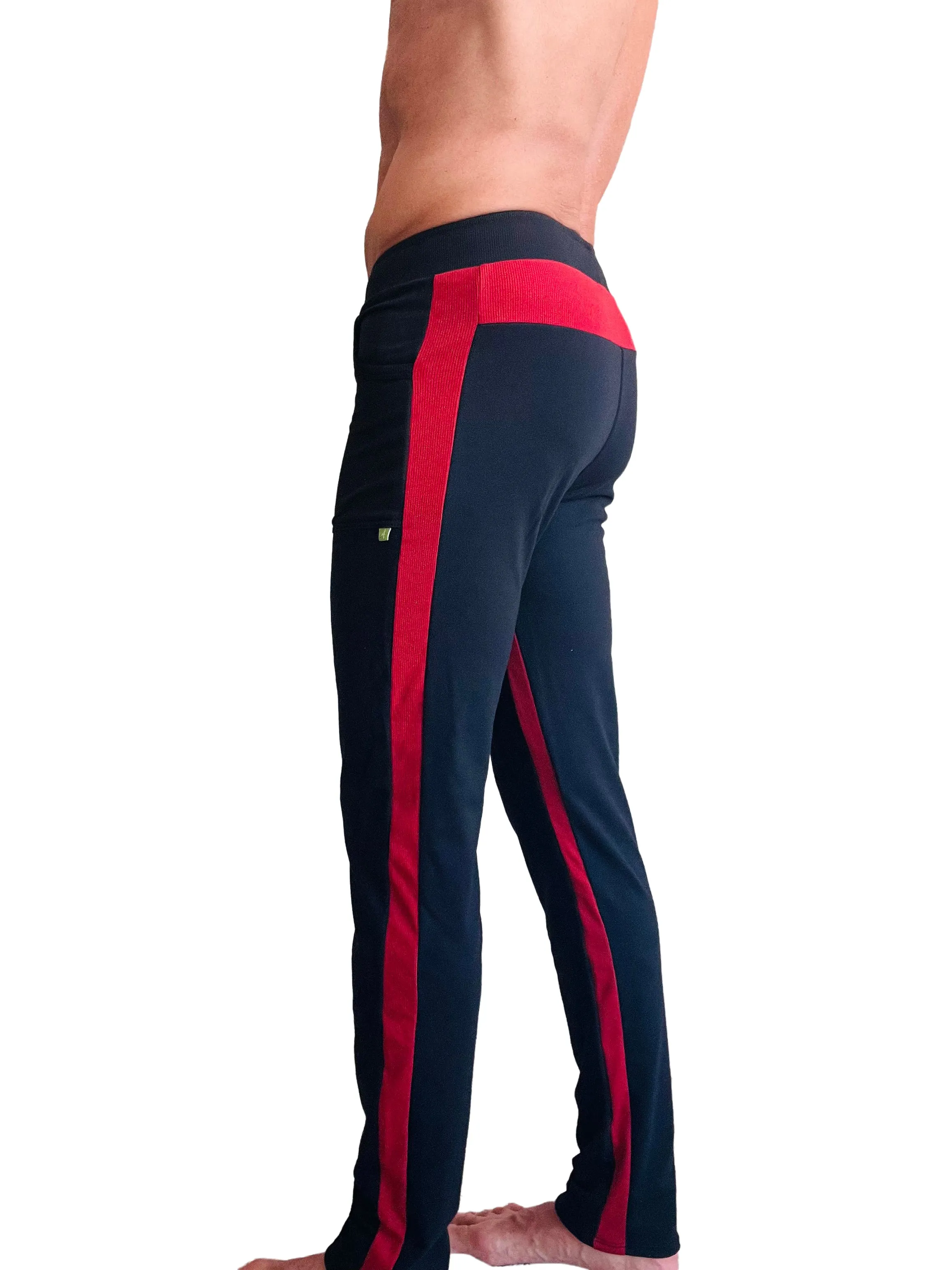 Eco-Track & Yoga Sweat Pant (Black w/Cinnabar)