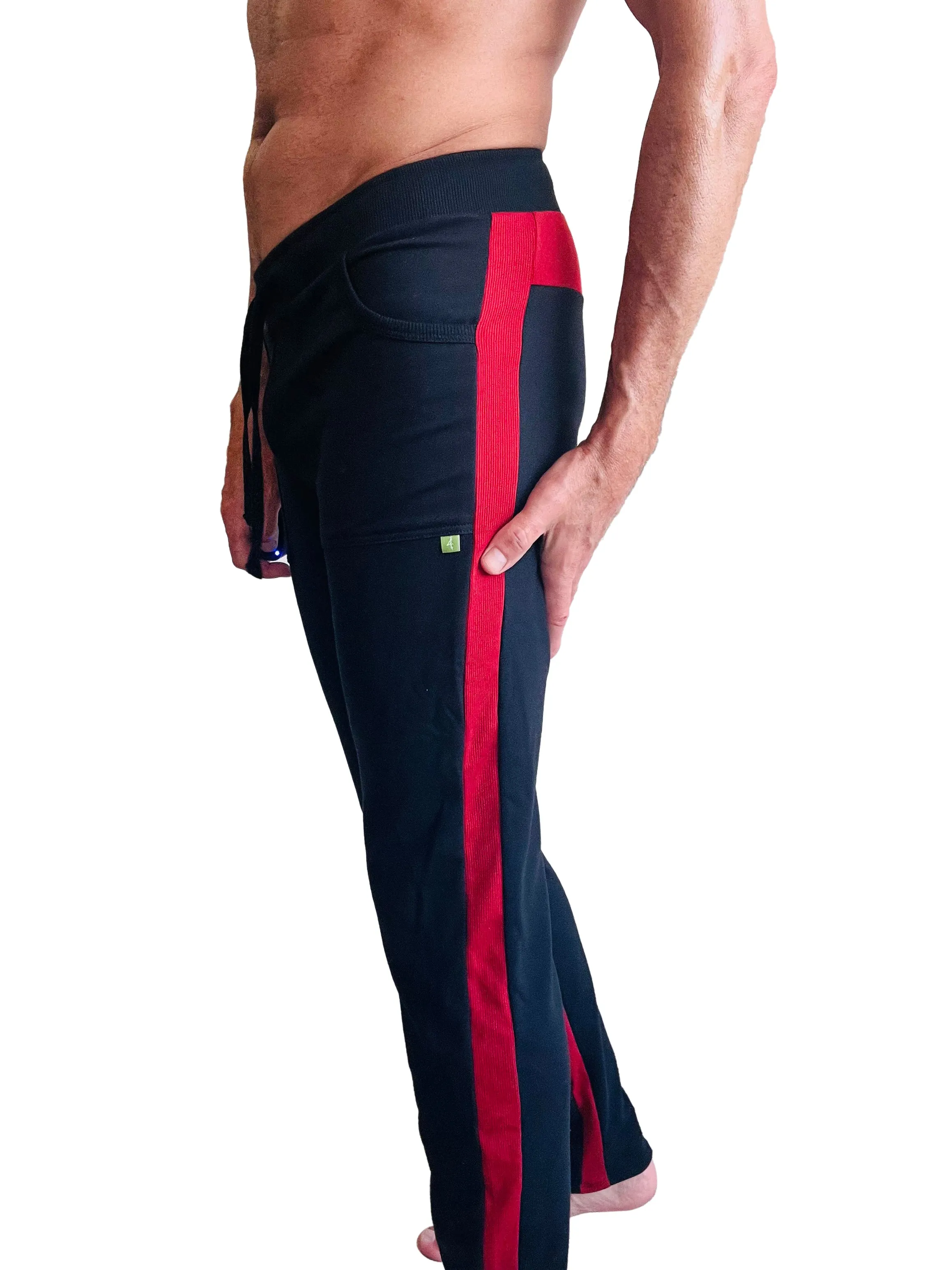 Eco-Track & Yoga Sweat Pant (Black w/Cinnabar)