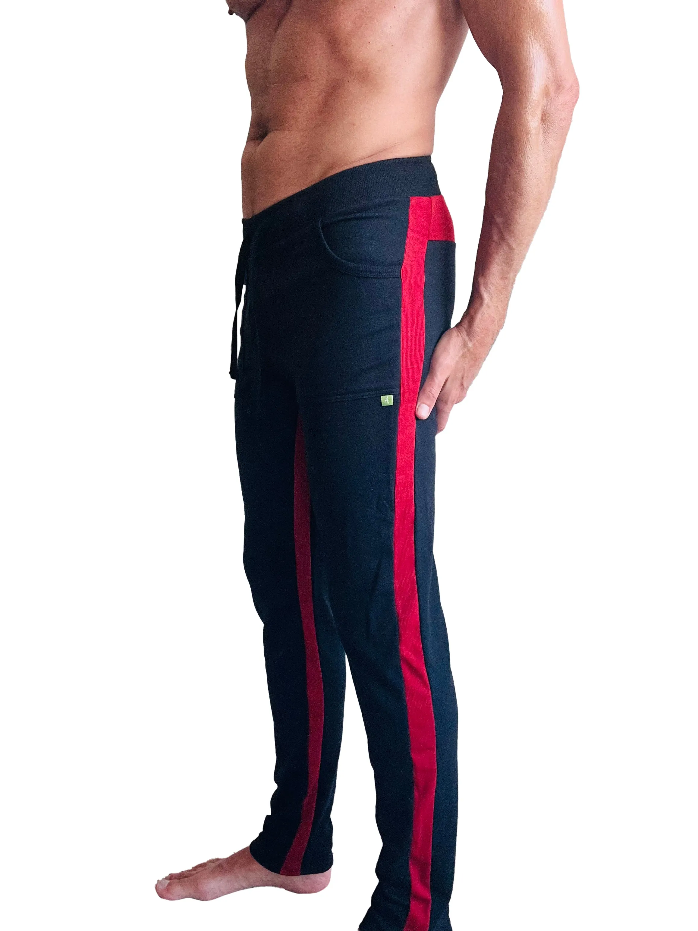 Eco-Track & Yoga Sweat Pant (Black w/Cinnabar)