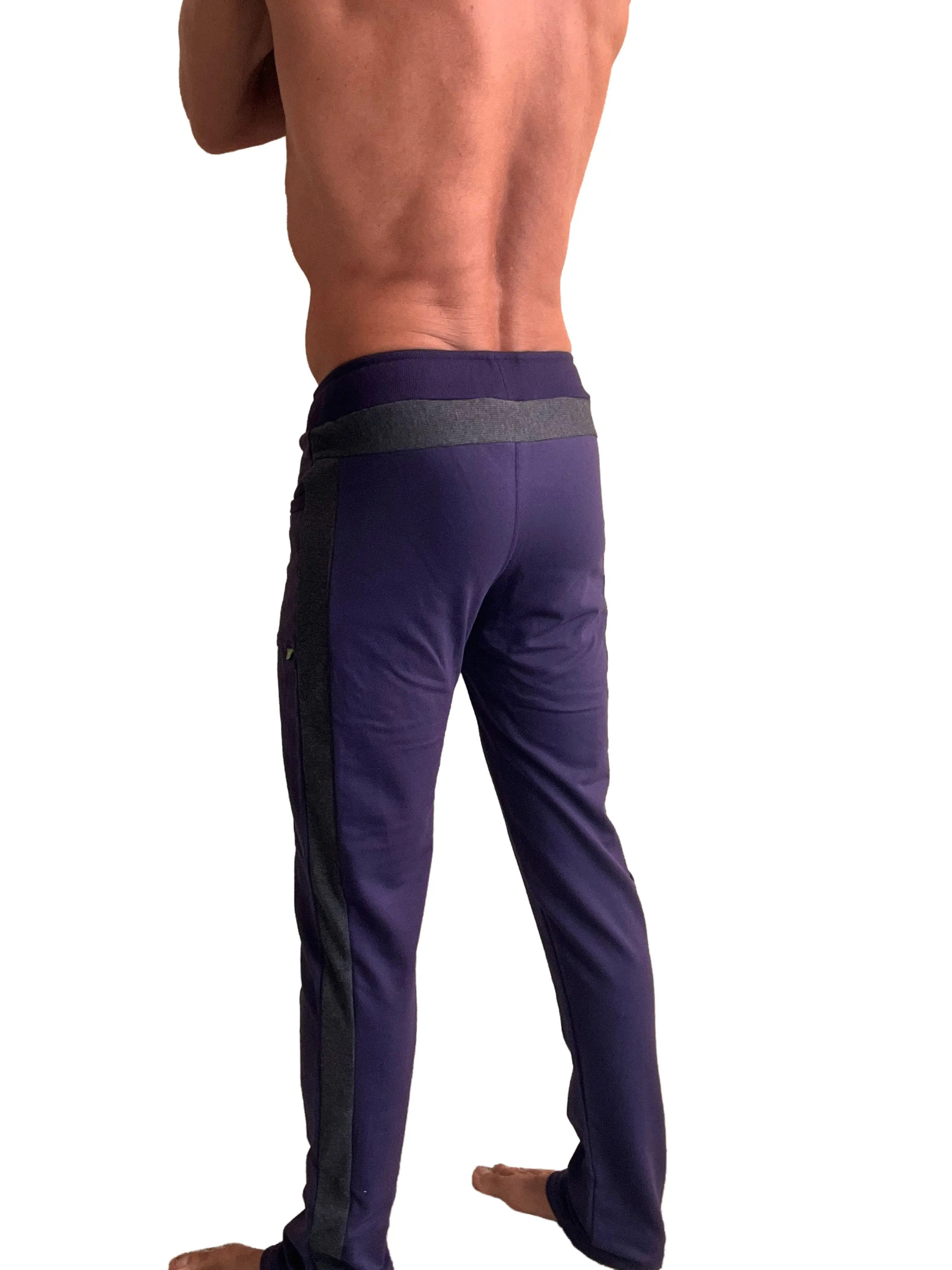 Eco-Track & Yoga Sweat Pant (Eggplant w/Charcoal)