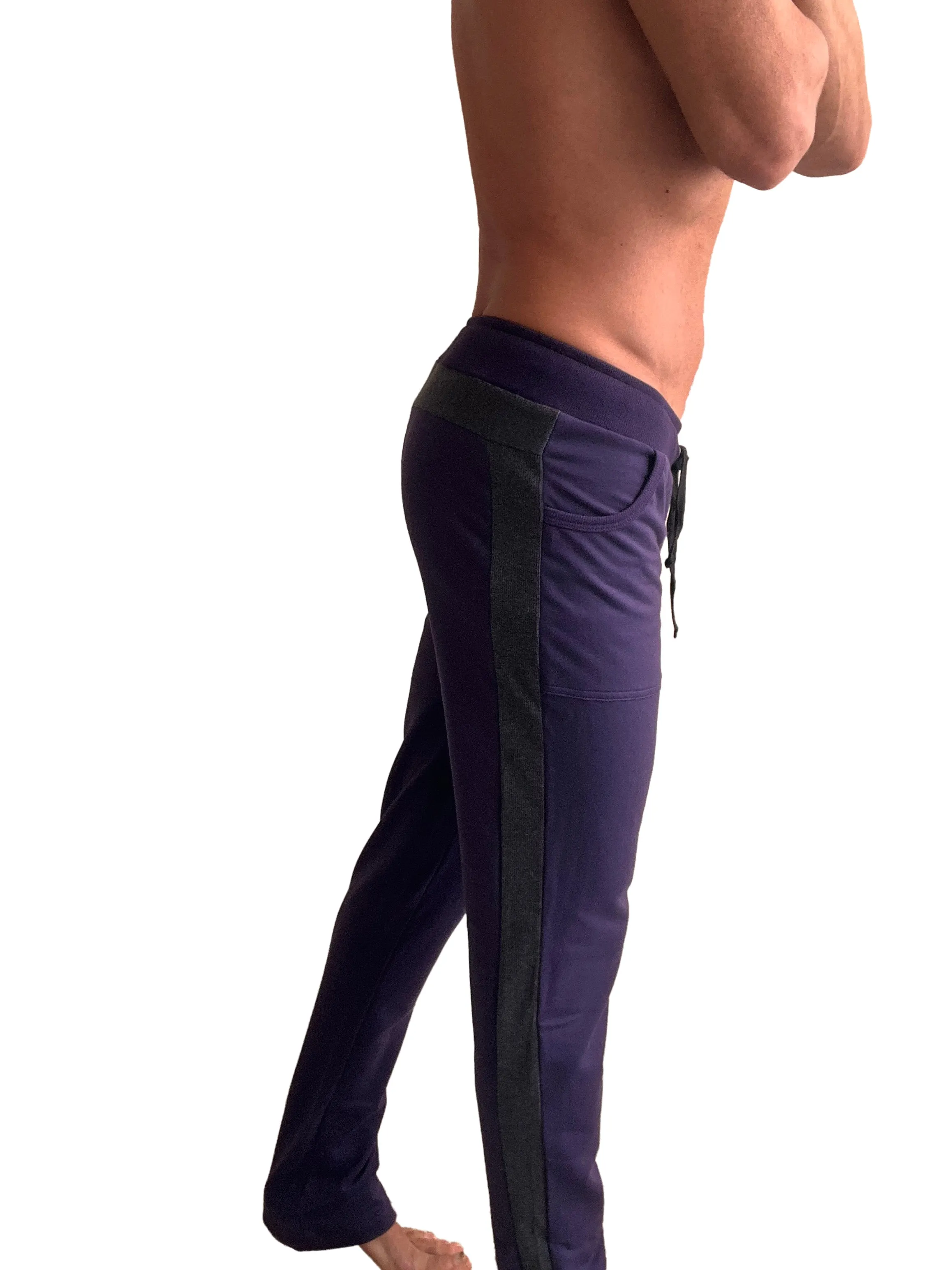 Eco-Track & Yoga Sweat Pant (Eggplant w/Charcoal)