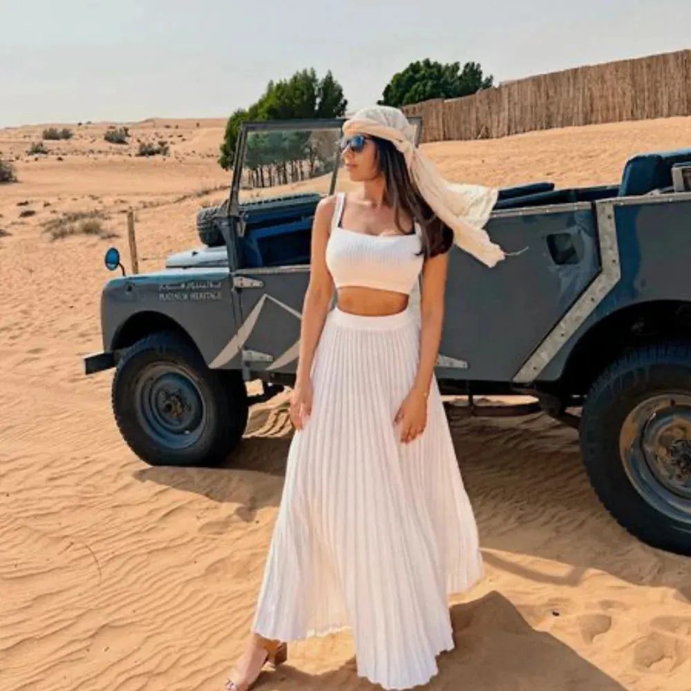 Elegant Knitted Skirt Set Women Crop Top and Maxi Skirt Outfits Summer Casual Solid Bohemia Holiday Beach Two Piece Set