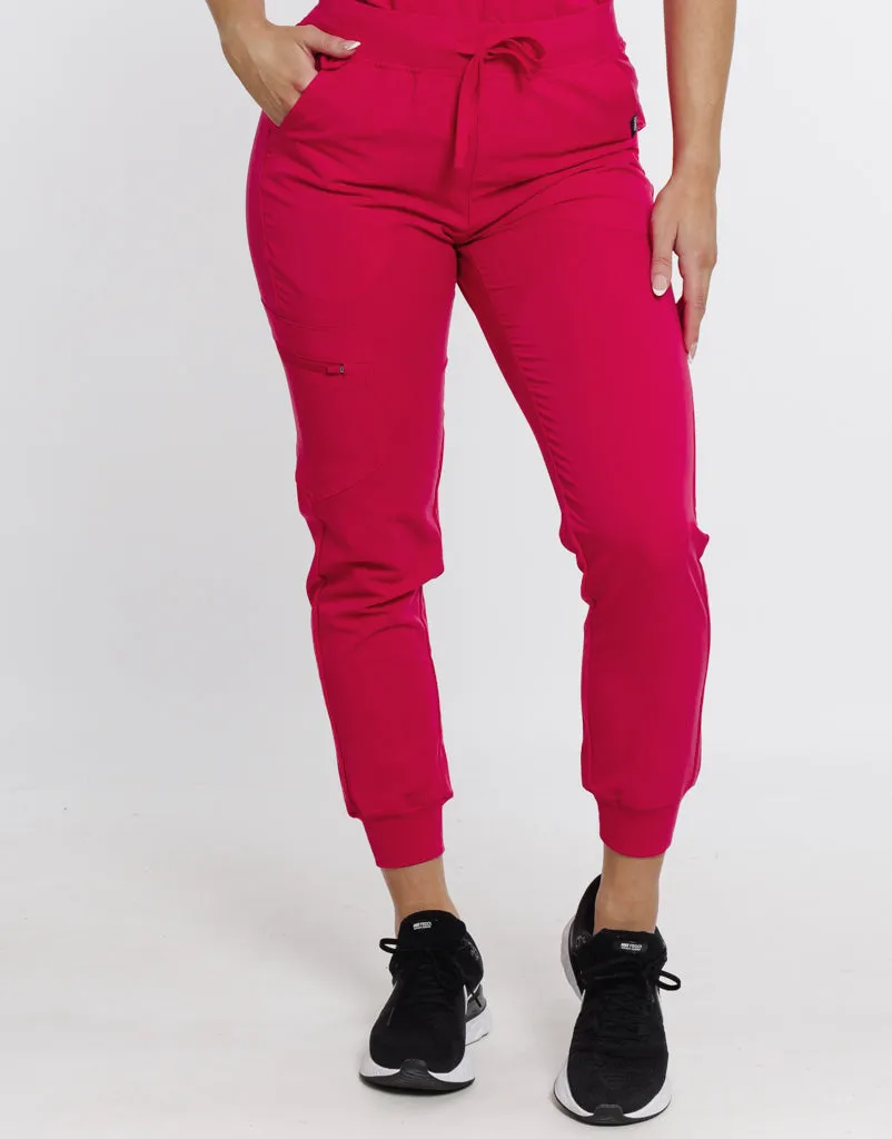 Essential Jogger Scrub Pants - Magenta Pink