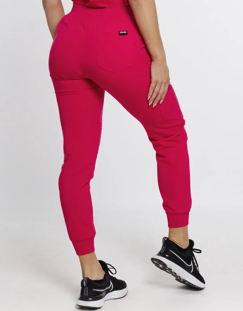 Essential Jogger Scrub Pants - Magenta Pink