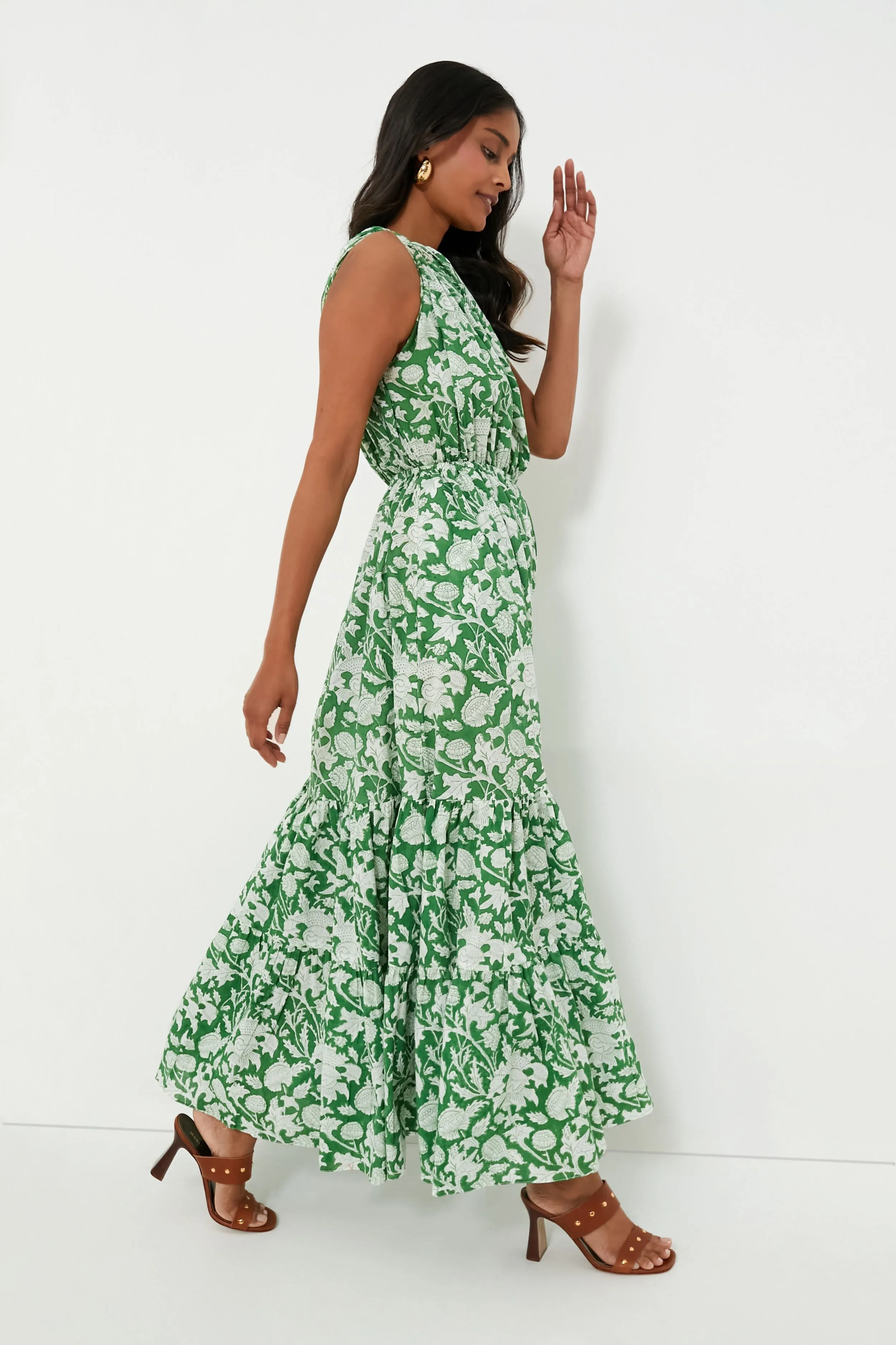 Exclusive Green Botanica Long Dress