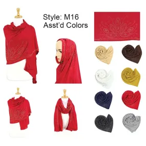 Fashion Rhinestones Jersey Scarves M16