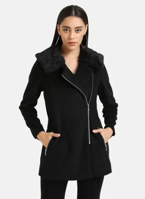 Faux Fur Collar Coat