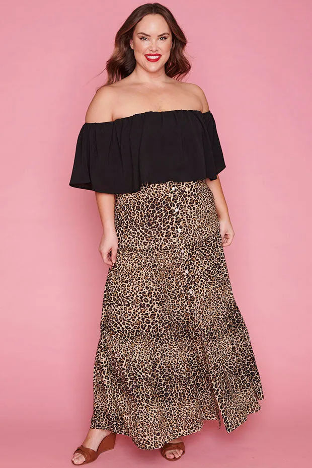 First Thing Leopard Print Skirt