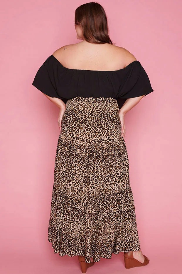 First Thing Leopard Print Skirt