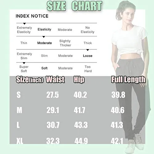 FITNEXX Women's Active Sweatpants Workout Yoga Joggers Pants Ultra Soft Lounge Drawstring Loose Sweat Pants with Pockets Black