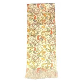 Flax Paisley Printed Scarf With Pocket Square