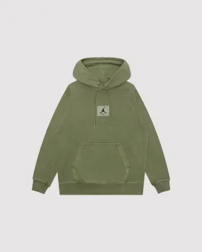 FLEECE WASHED PULLOVER HOODIE "SKY J LT OLIVE"