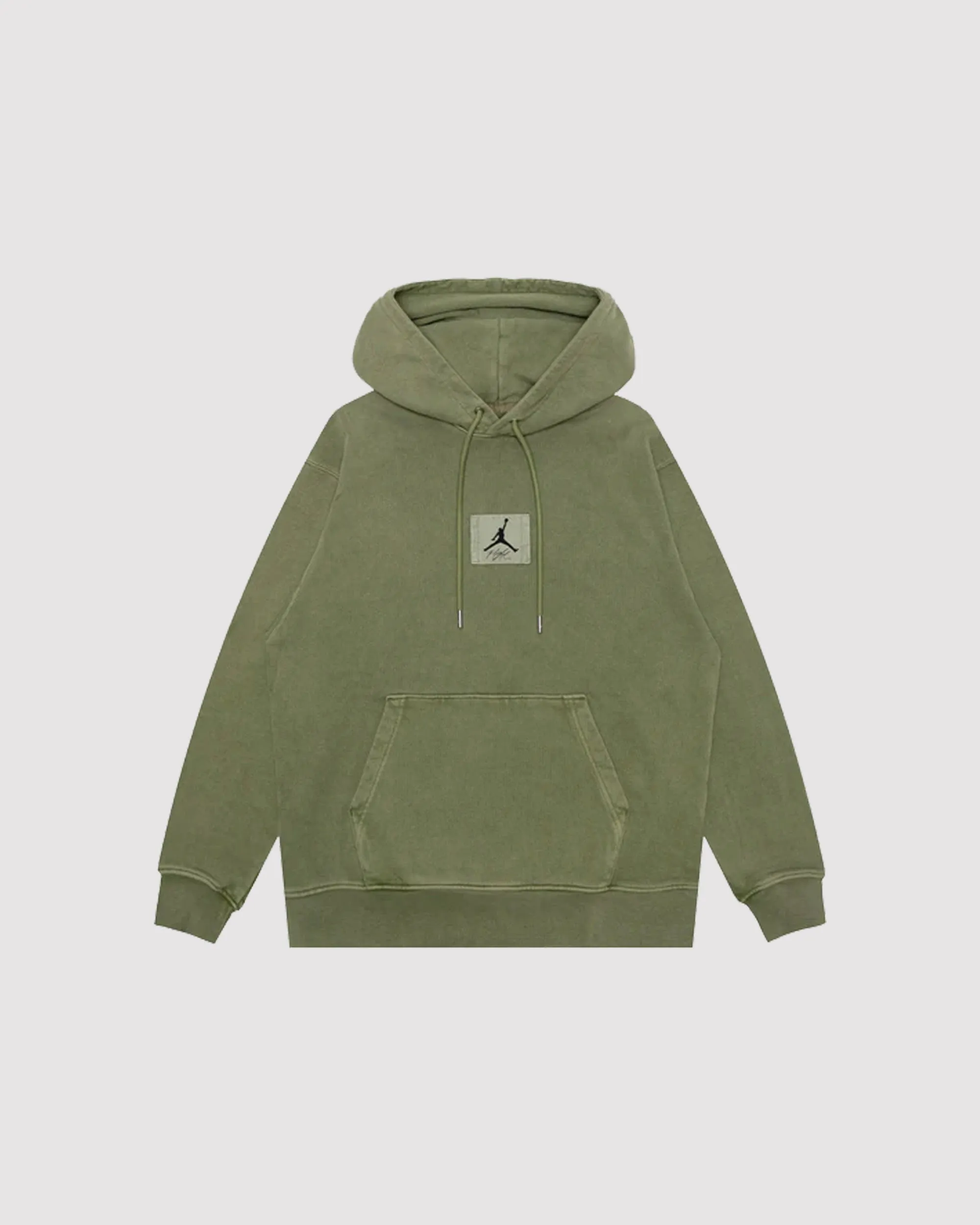 FLEECE WASHED PULLOVER HOODIE "SKY J LT OLIVE"