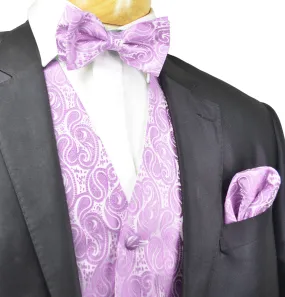 Formal Lavender Paisley Tuxedo Vest Set