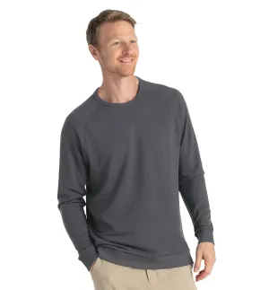 Free Fly Men's Bamboo Lightweight Fleece Crew in Black Sand