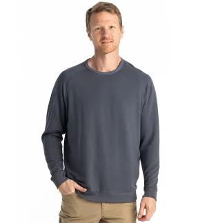 Free Fly Men's Bamboo Lightweight Fleece Crew in Storm Cloud