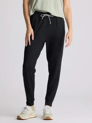 Free Fly Women's Bamboo Lightweight Fleece Jogger in Heather Black