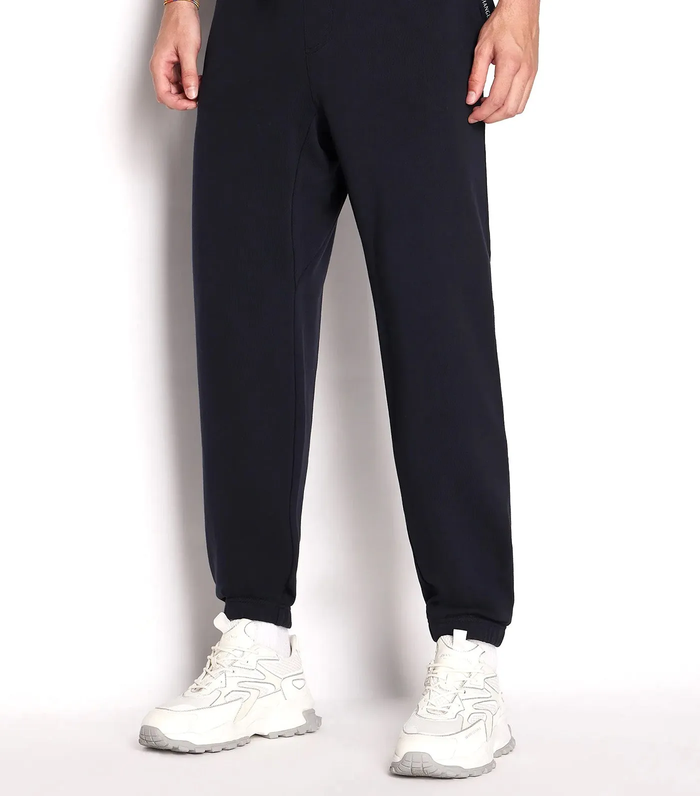 French Terry Cotton Jogger Sweatpants Deep Navy