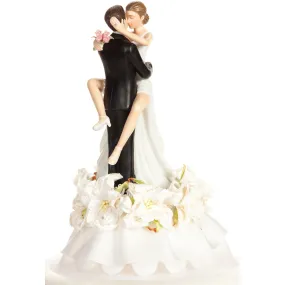 Funny Sexy Hawaiian Flower Beach Cake Topper