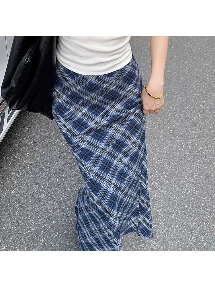 Girlary Woman Cute Core Skirt New Trend Pleated Aesthetics Skirt French Elegance Maxi American Style Japanese Fashion Kpop Gyaru Y2k