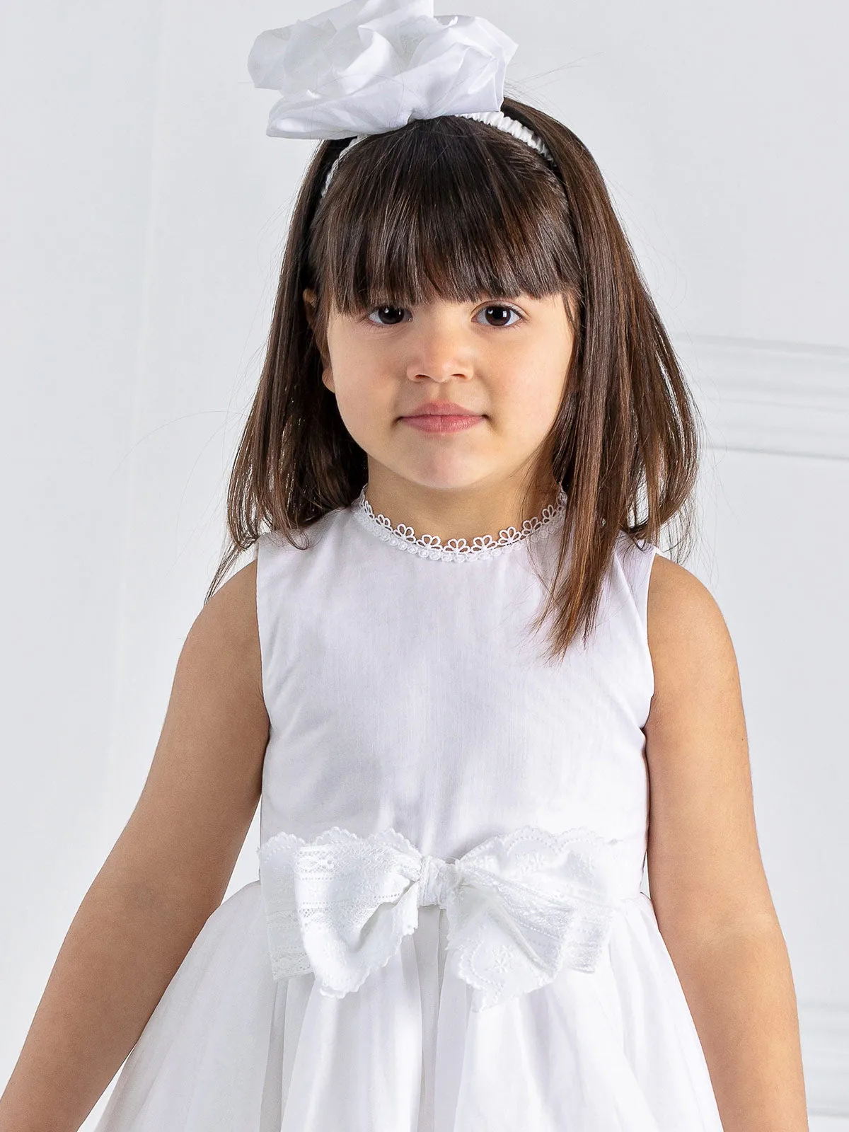 Girl's dress with maxi bow - WELNESS