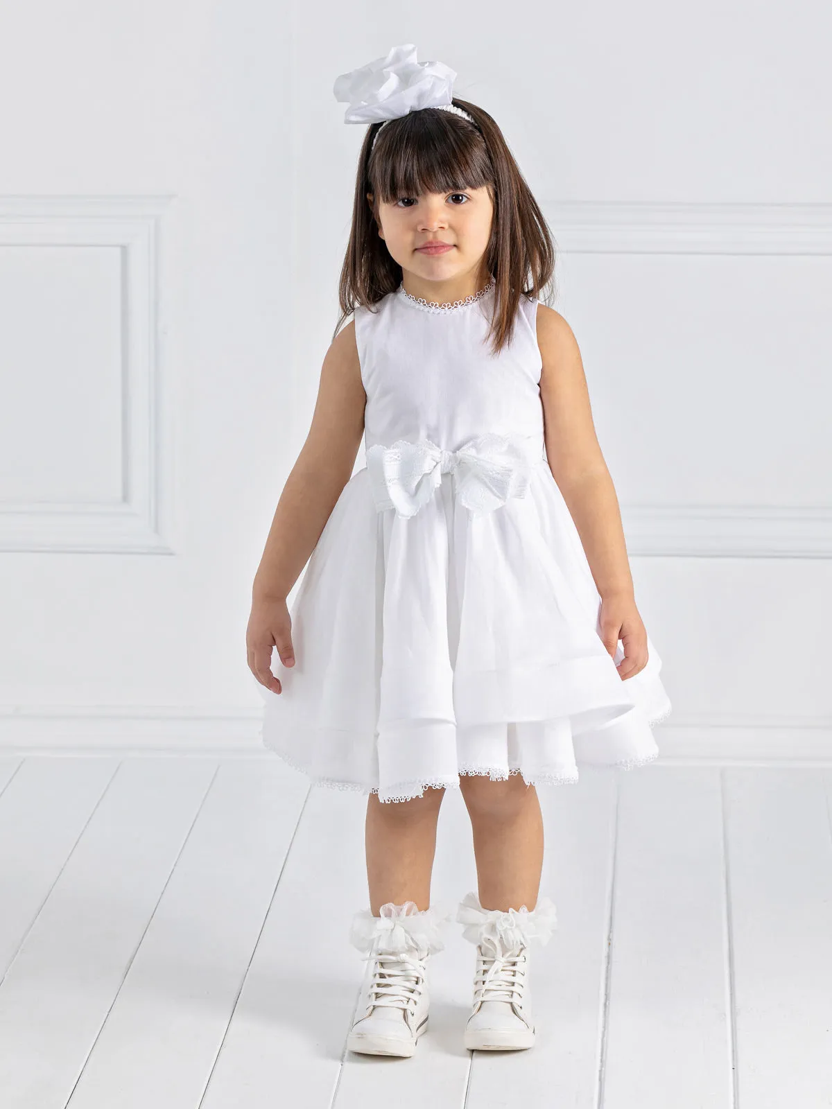 Girl's dress with maxi bow - WELNESS