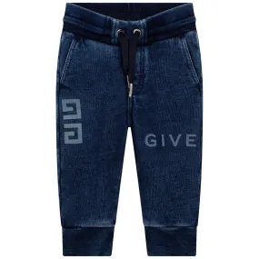 Givenchy Baby Boys Denim Blue Sweatpants