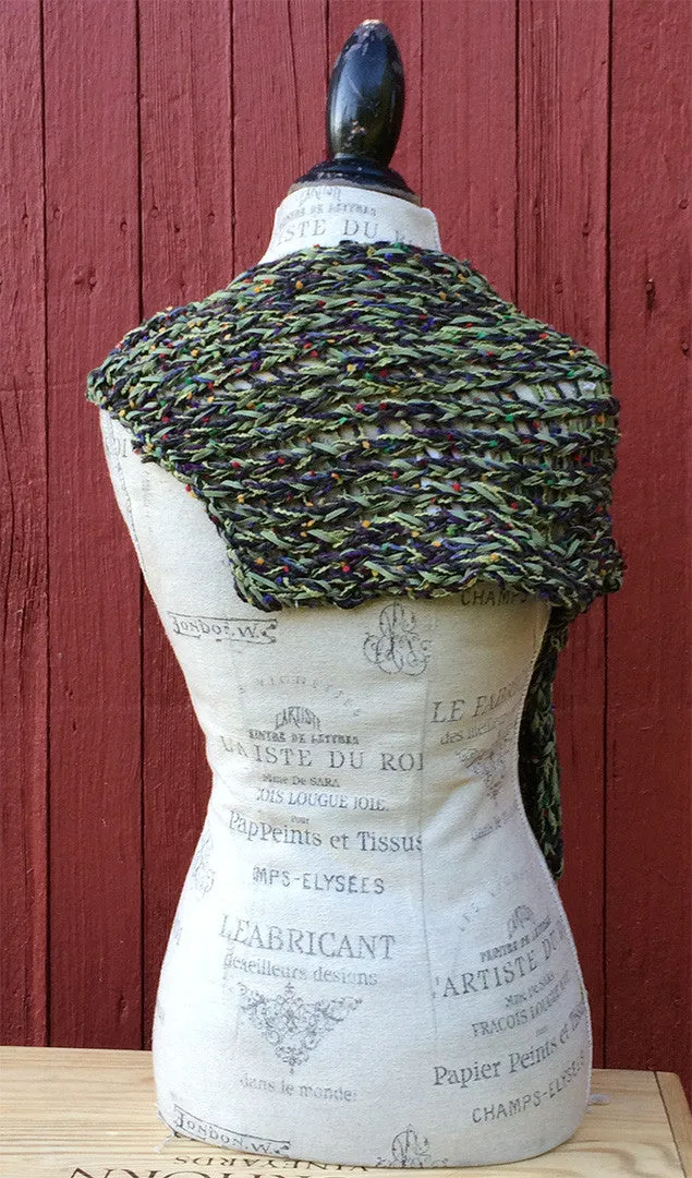 Green Tweed Shawl