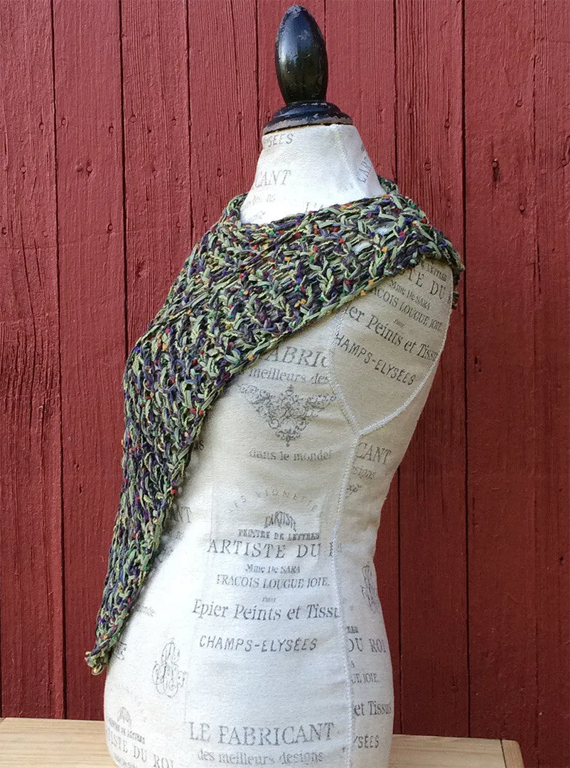 Green Tweed Shawl