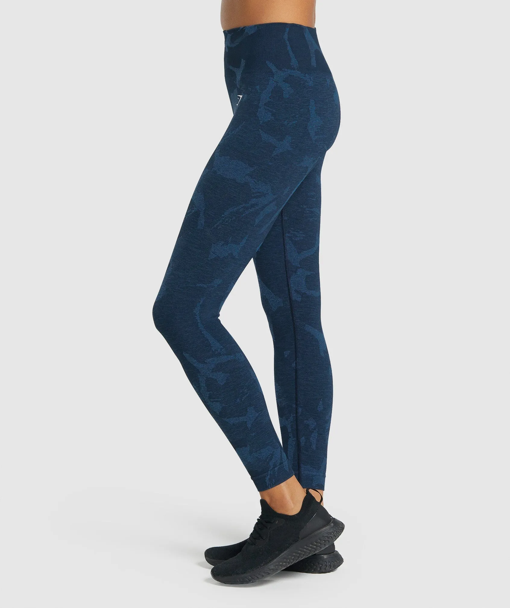 Gymshark Adapt Camo Seamless Leggings - Savanna | Navy