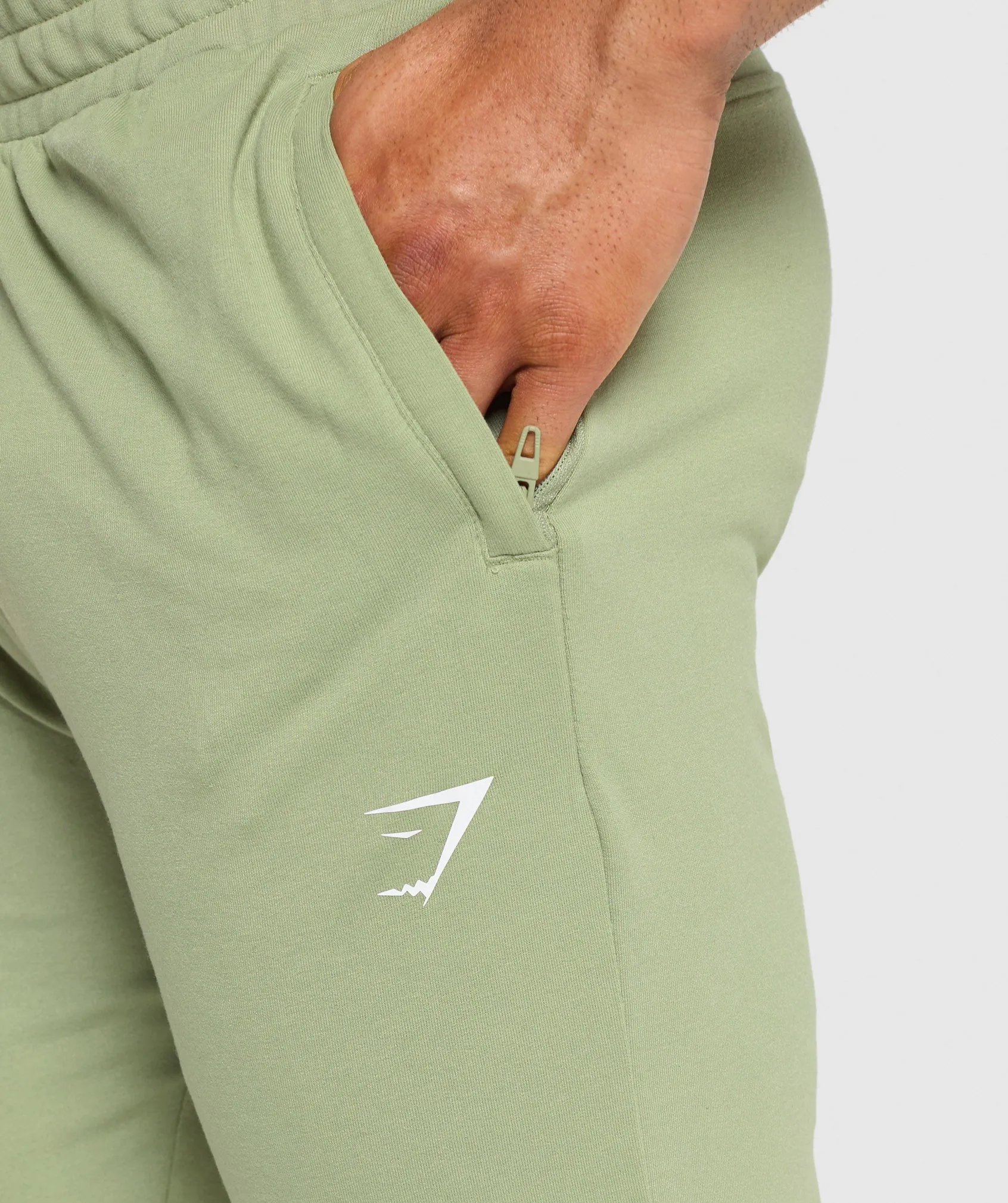 Gymshark Essential Muscle Joggers - Natural Sage Green