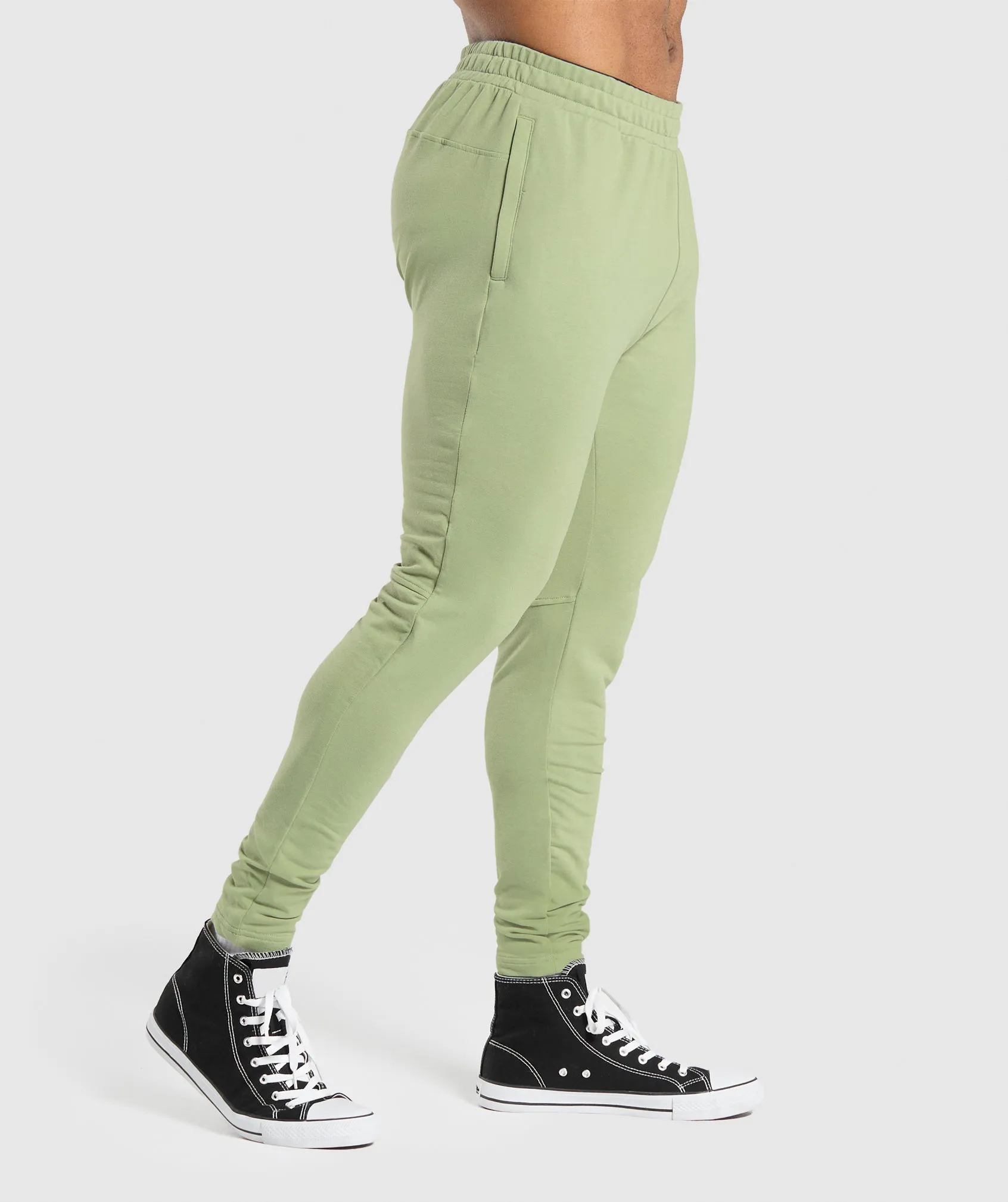 Gymshark Essential Muscle Joggers - Natural Sage Green