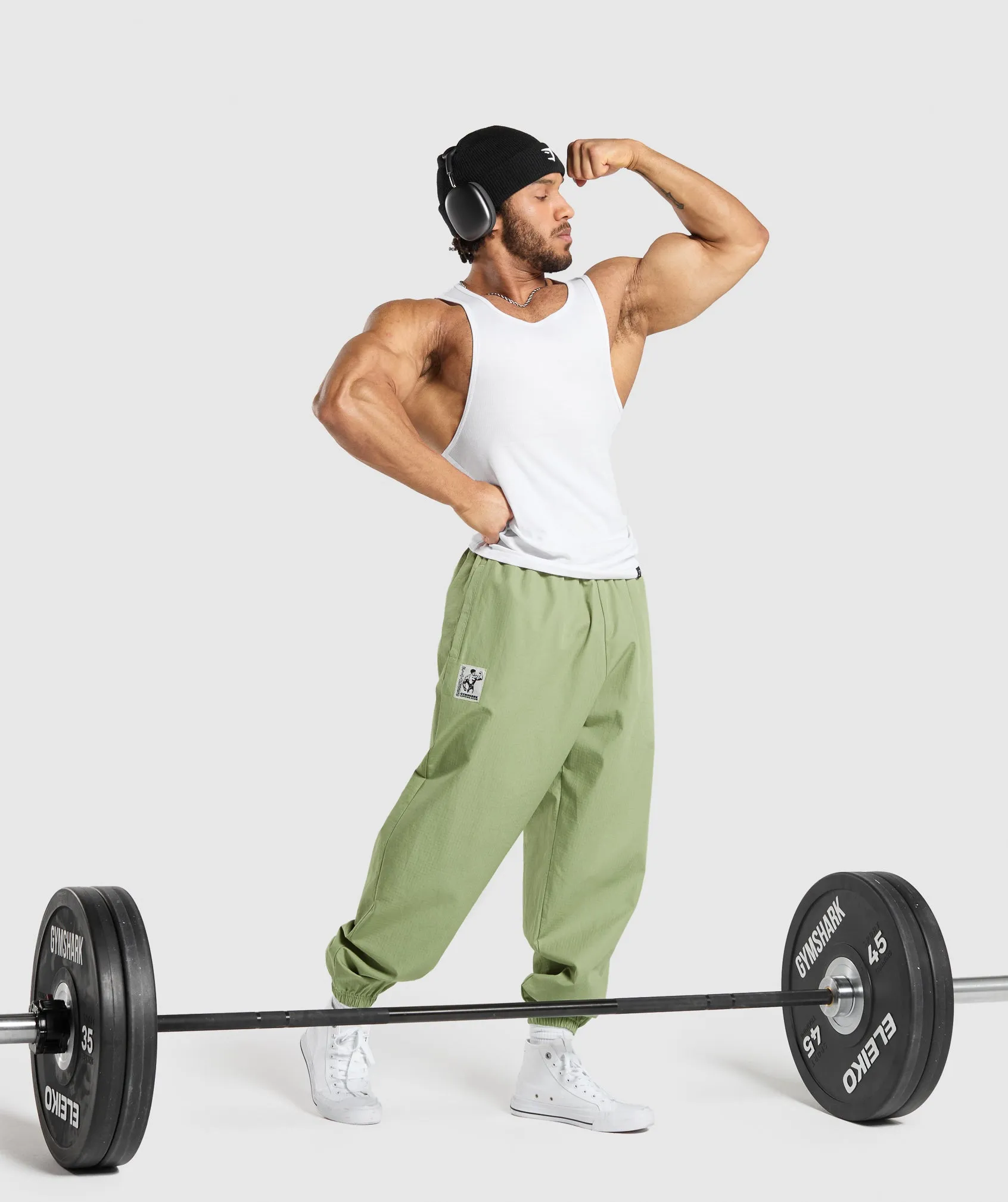 Gymshark Pumper Pants - Natural Sage Green