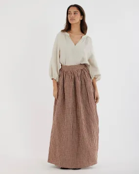 Hazel Checked Wrap Skirt