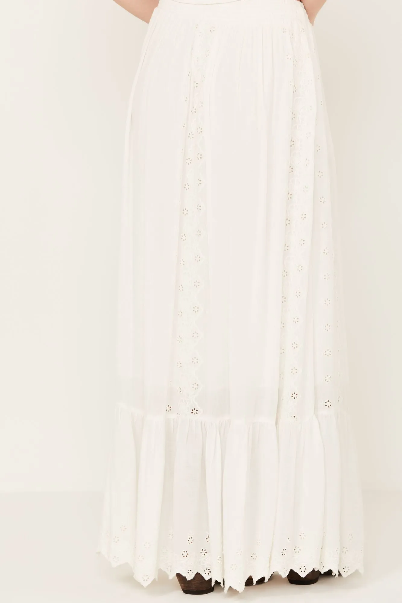 Holly Eyelet Maxi Skirt