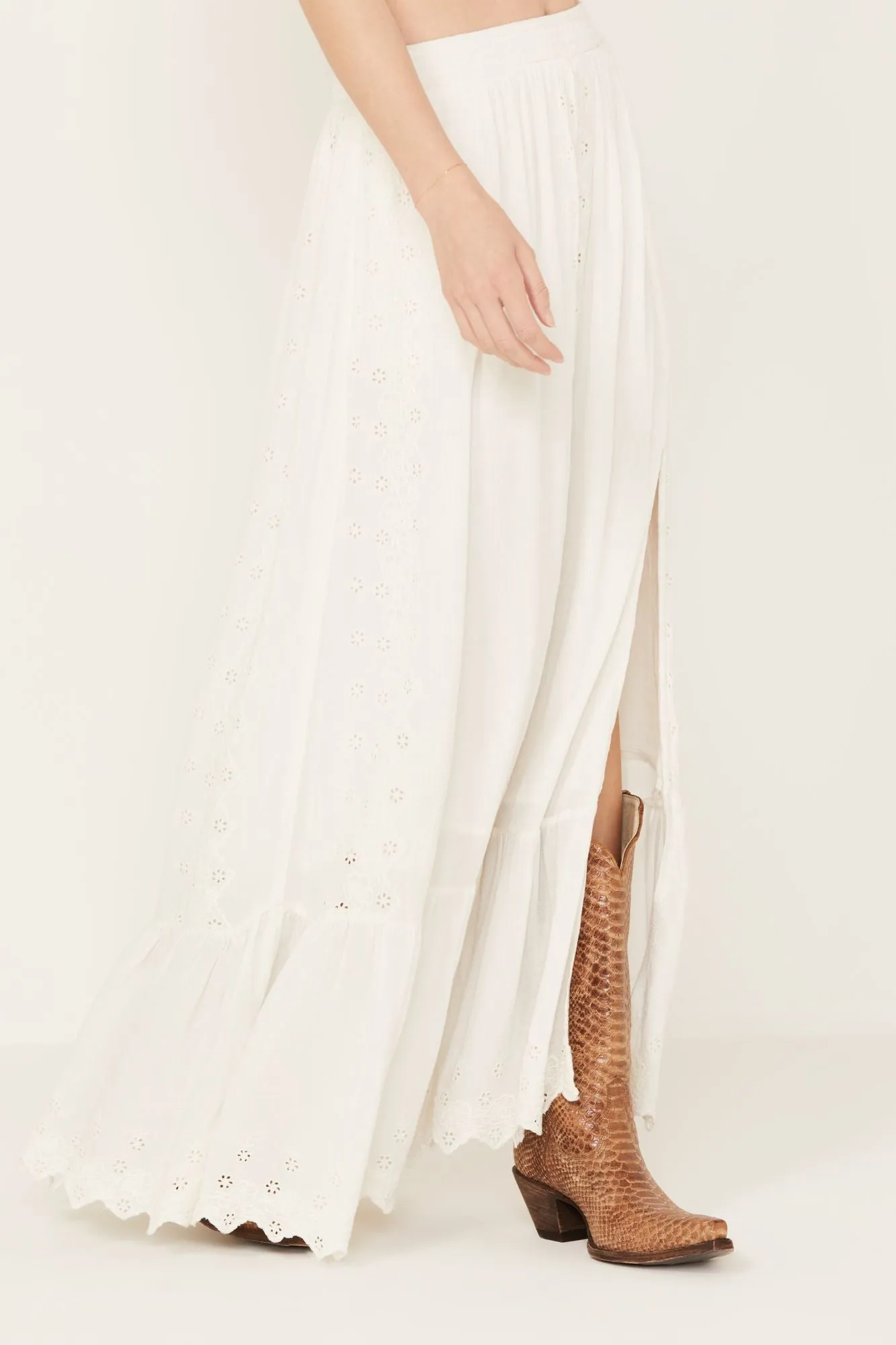 Holly Eyelet Maxi Skirt