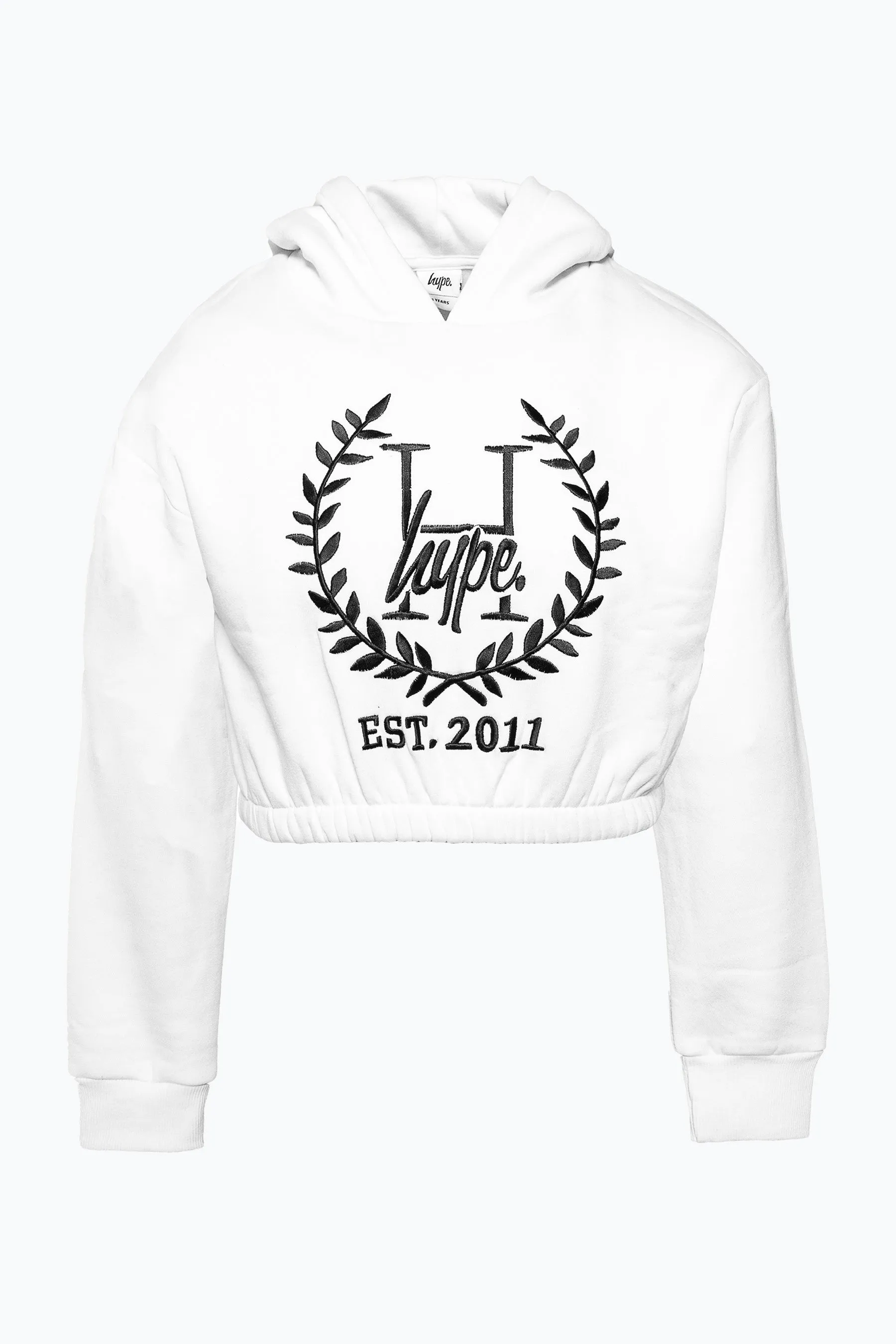 Hype Girls White Script Hoodie