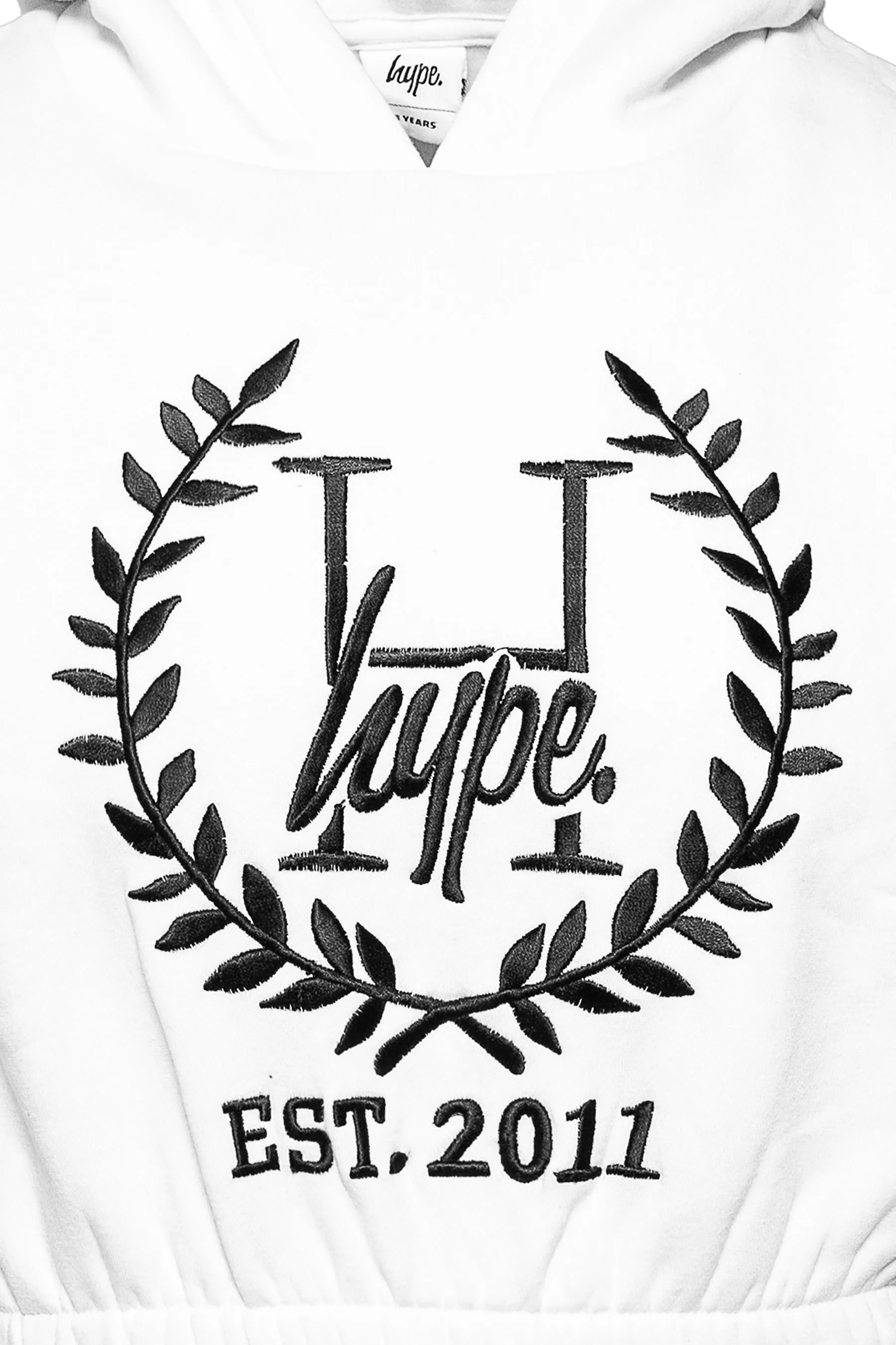 Hype Girls White Script Hoodie