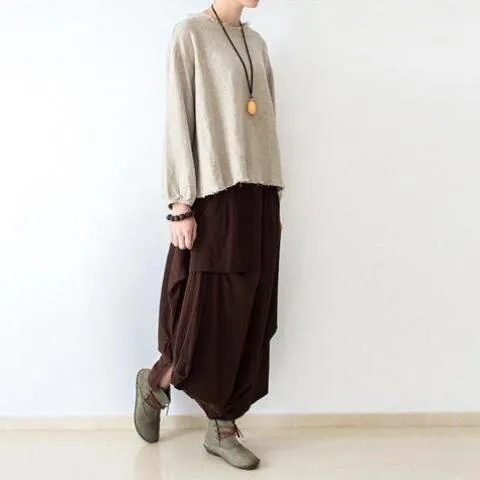 Irregular Cut Retro Maxi Skirt