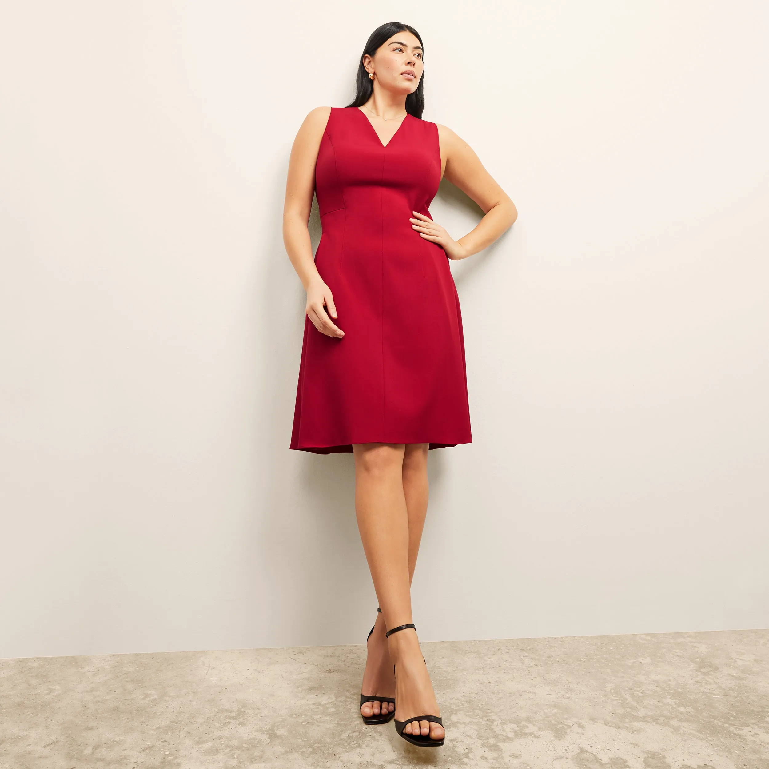 Jaycie Dress - Recycled WonderTex :: Rhubarb